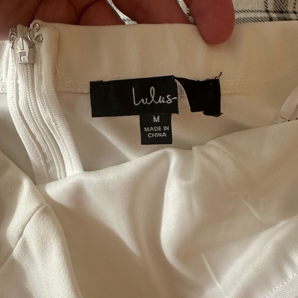 Lulu’s Edith White Strapless Stretchy Ponte Fabric Wide-Leg Sexy Jumpsuit NWOT M - Picture 11 of 16